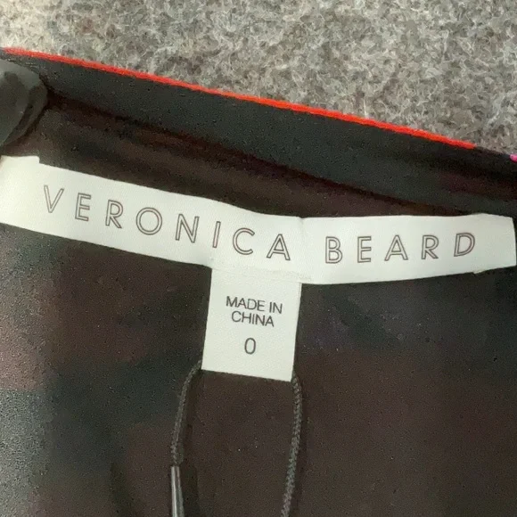 Veronica Beard Alvaro Red Floral Midi Dress ~ Sz 0 - Picture 7 of 7